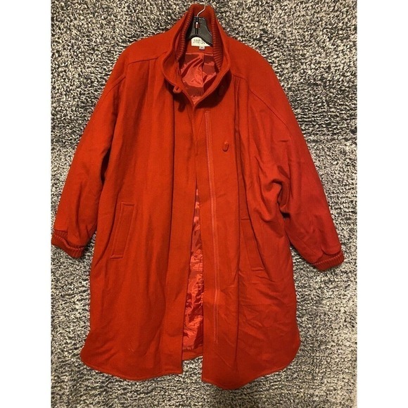 Vintage Mystic Women Wool Blend Red Coats Size Medium - Picture 1 of 11